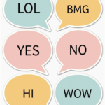 Chat Bubbles  - Sticker Sheet v3